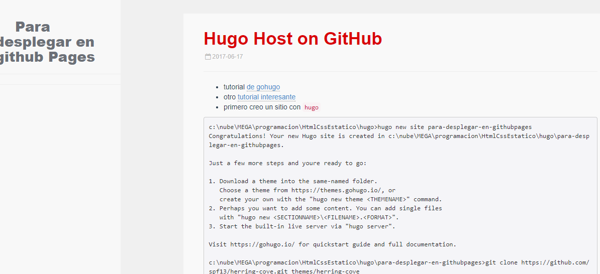 HugoGitHubPages1