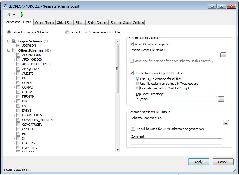 SchemaScriptCommand