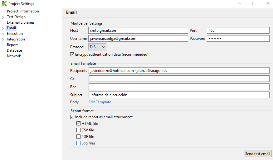 katalon Proyecto Email