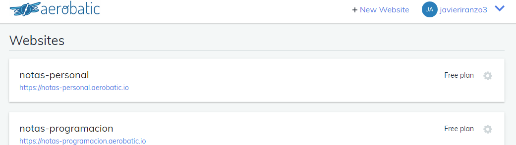 web dashboard